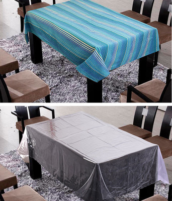 

Freely Striped 8 Seater Table Cover(Green, Cotton)