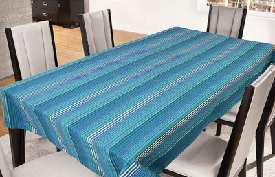 

Freely Striped 4 Seater Table Cover(Green, Cotton)