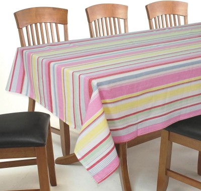 

Elan Striped 4 Seater Table Cover(Multicolor, Cotton)