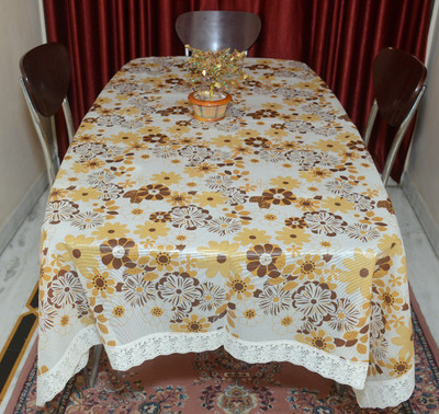 

Rajri Decor Printed 6 Seater Table Cover(Multicolor, PVC)