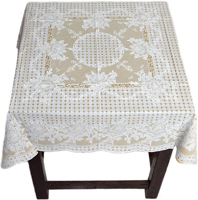 

Katwa Clasic Floral 2 Seater Table Cover(Beige, PVC)
