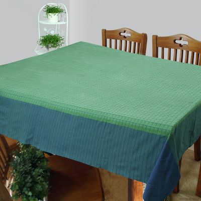 Dhrohar Checkered 4 Seater Table Cover(Green, Cotton) Dhrohar Checkered 4 Seater Table Cover(Green, Cotton)