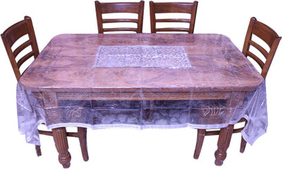 

E-Retailer Printed 6 Seater Table Cover(Silver, PVC)