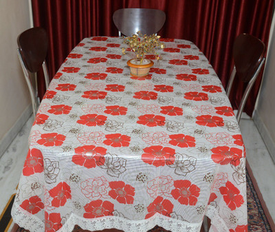 

Rajri Decor Printed 6 Seater Table Cover(Multicolor, PVC)