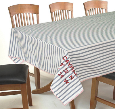 

Elan Striped 4 Seater Table Cover(Grey, Cotton)