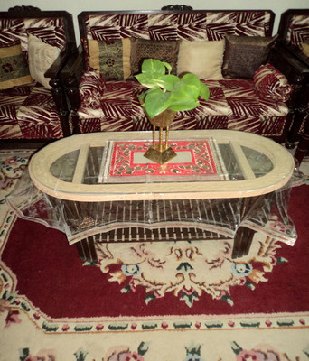 

Amita Home Furnishing Printed 6 Seater Table Cover(White, Plastic)