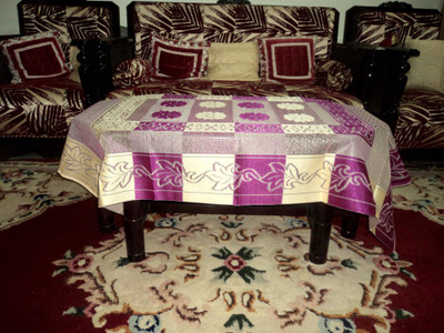 

Amita Home Furnishing Floral 6 Seater Table Cover(Pink, Polyester)