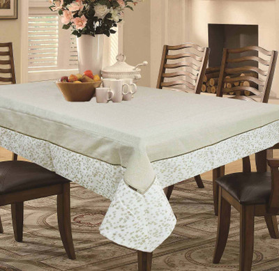 

Rhome Printed 6 Seater Table Cover(Beige, Cotton)