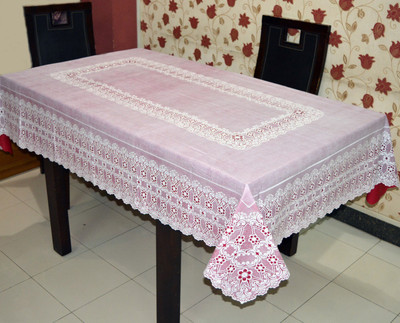 

Katwa Clasic Floral 6 Seater Table Cover(Maroon, PVC)