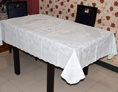 

Katwa Clasic Floral 6 Seater Table Cover(Pista Green, PVC)
