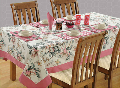 

Swayam Floral 6 Seater Table Cover(Pink, Beige, Cotton)