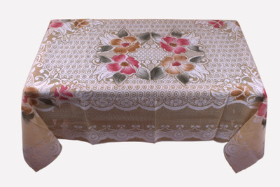 Aransa Floral 4 Seater Table Cover(Yellow, Polyester) Aransa Floral 4 Seater Table Cover(Yellow, Polyester)
