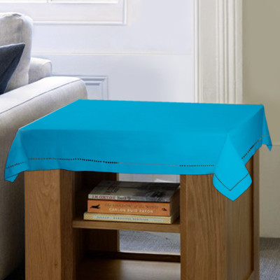 

Lushomes Solid 2 Seater Table Cover(Blue, Cotton)