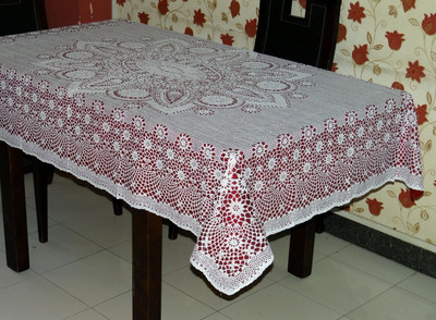 

Katwa Clasic Crocheted 4 Seater Table Cover(Maroon, PVC)
