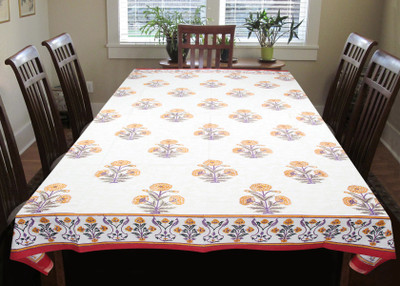 

Coco Bee Floral 6 Seater Table Cover(Multicolor, Cotton)