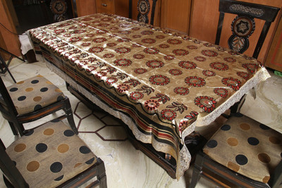 

Freely Printed 6 Seater Table Cover(Multicolor, PVC)