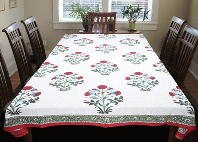 

Coco Bee Floral 6 Seater Table Cover(Multicolor, Cotton)