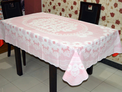 

Katwa Clasic Floral 6 Seater Table Cover(Red, PVC)