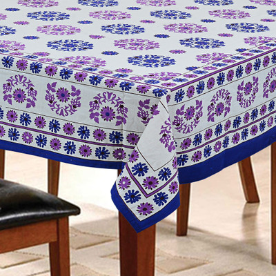 

Urbano Homz Floral 6 Seater Table Cover(Blue, White, Cotton)