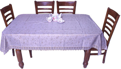 

E-Retailer Floral 6 Seater Table Cover(Golden, PVC)