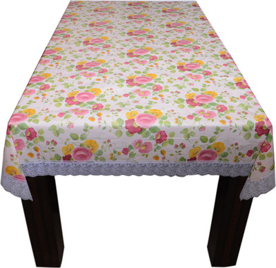 

The Trendy Floral 4 Seater Table Cover(Multicolor, PVC)