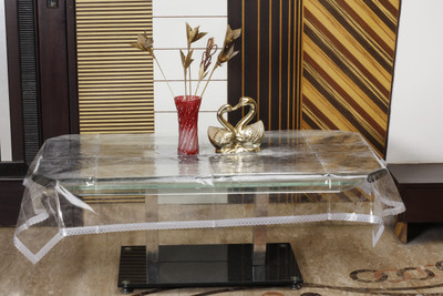 

Royale Creations Fret 4 Seater Table Cover(Silver, PVC)