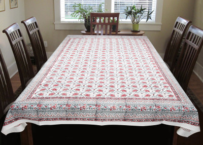 

Coco Bee Floral 6 Seater Table Cover(Multicolor, Cotton)