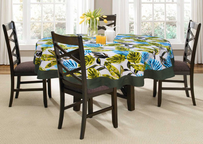 Lushomes Printed 6 Seater Table Cover(Multicolor, Cotton)