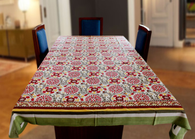 

Coco Bee Floral 6 Seater Table Cover(Multicolor, Cotton)
