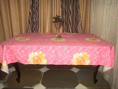 

Amita Home Furnishing Floral 6 Seater Table Cover(Pink, Cotton)