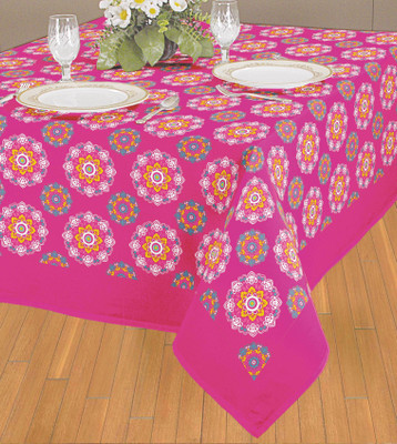 

Elan Printed 6 Seater Table Cover(Pink, Cotton)