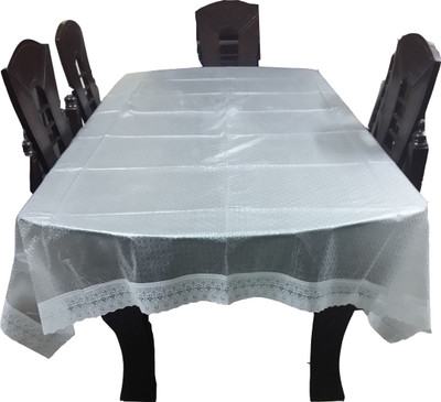 

Ryka Geometric 4 Seater Table Cover(White, PVC, Plastic)