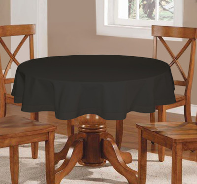 

Lushomes Solid 6 Seater Table Cover(Black, Cotton)