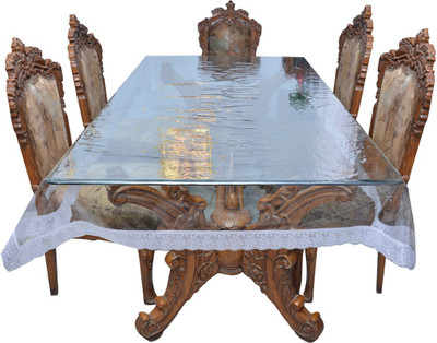 

The Trendy Solid 8 Seater Table Cover(Silver, PVC)