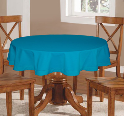 

Lushomes Solid 4 Seater Table Cover(Blue, Cotton)