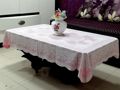 

Katwa Clasic Floral 2 Seater Table Cover(Pink, PVC)