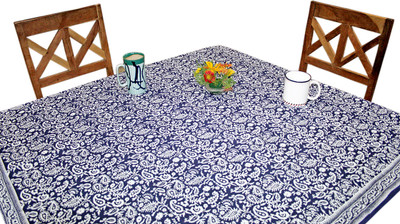

Sriam Paisley 4 Seater Table Cover(Blue, White, Cotton)