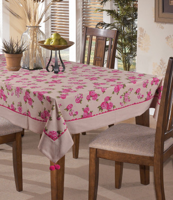

Elan Printed 4 Seater Table Cover(Pink, Cotton)