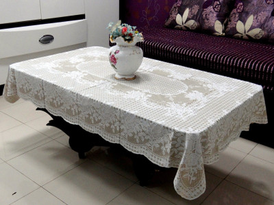 

Katwa Clasic Floral 2 Seater Table Cover(Beige, PVC)