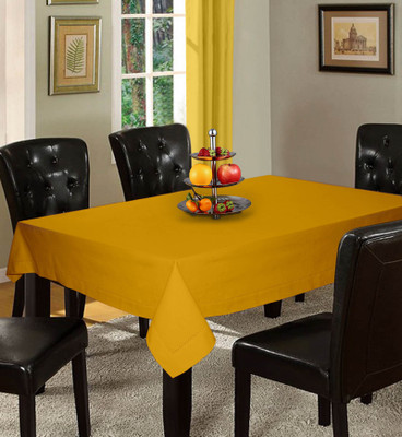

Lushomes Solid 6 Seater Table Cover(Yellow, Cotton)