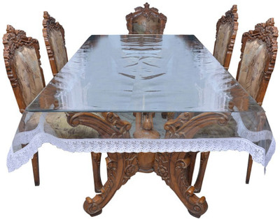 

E-Retailer Abstract 6 Seater Table Cover(Transparent, PVC)