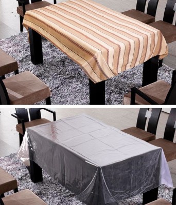 

Freely Striped 6 Seater Table Cover(Beige, Cotton)