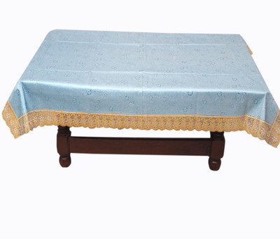 E-Retailer Floral 4 Seater Table Cover(Blue, PVC)