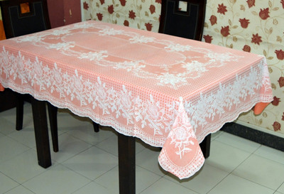 

Katwa Clasic Floral 6 Seater Table Cover(Orange, PVC)