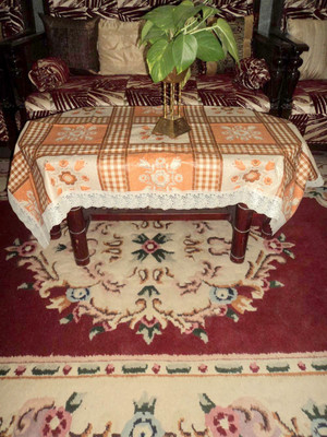 

Amita Home Furnishing Floral 6 Seater Table Cover(Multicolor, Plastic)