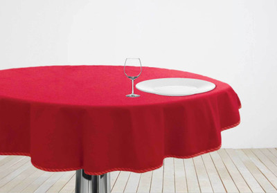 

Elan Solid 4 Seater Table Cover(Red, Cotton)