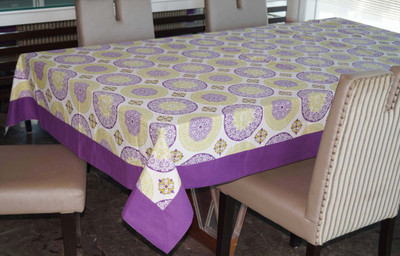 Lushomes Printed 4 Seater Table Cover(Multicolor, Cotton)