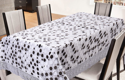 

Freely Self Design 6 Seater Table Cover(Black, PVC)