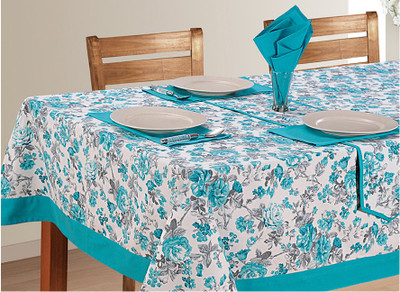 

Swayam Floral 4 Seater Table Cover(Blue, Grey, White, Cotton)