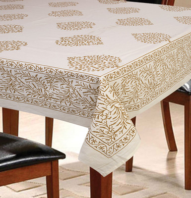 

Urbano Homz Paisley 6 Seater Table Cover(White, Cotton)